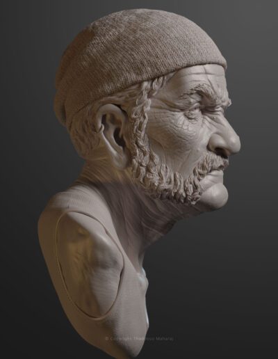 3D Sculpt of an Old Man